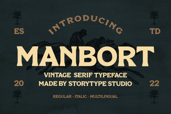 Manbort Font: A Vintage Serif Typeface for Small Business Storytelling