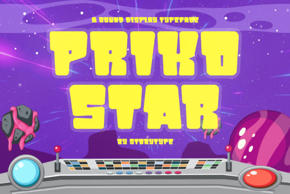 Priko Star: A Chunky Font for Crafters and Product Creators