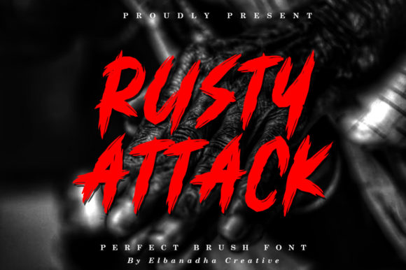 Rusty Attack: A Playful and Adaptable Display Font