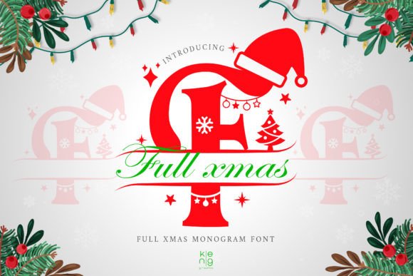 The Full Xmas Monogram Font: A Vintage Touch for Modern Brands