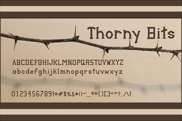 Thorny Bits: A Font with Frontier Personality for Campaign Graphics